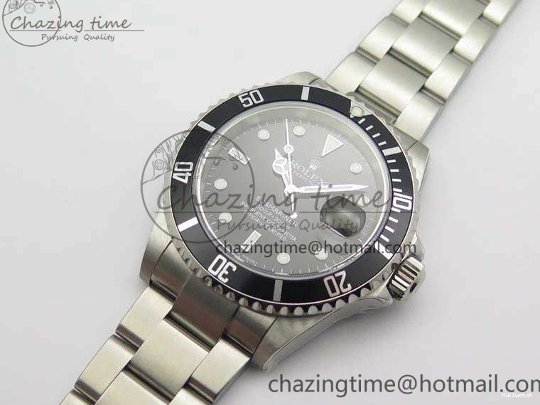 SH3135 Rehaut Black On Edition 16610 SS 1:1 Bracelet LN No Best JF Engraving Submariner 0331